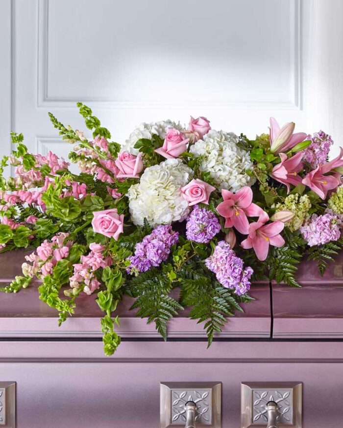 Pastel Garden Casket Spray