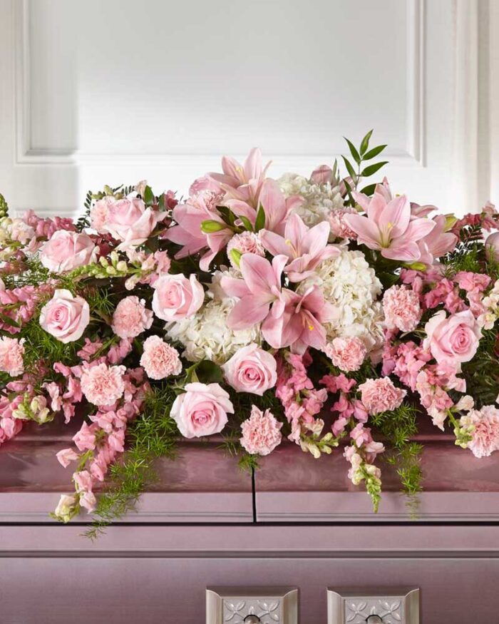 Pink Garden Casket Spray
