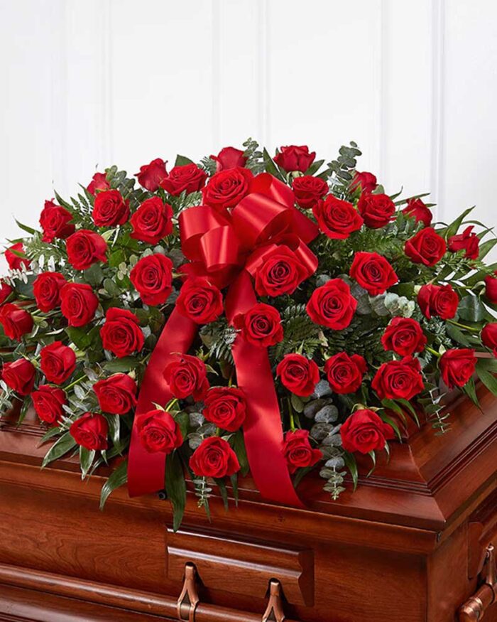 Red Rose Casket Spray
